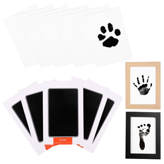 Ikoopy Baby Imprint Set Clean Touch Ink Pad for Newborn Dog Cat Paw Print Set Does Not Contact with Paint Growth Keepsake