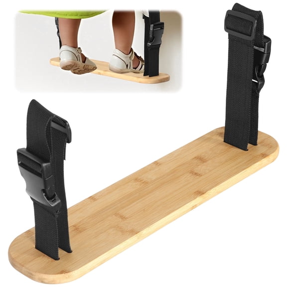 Wekvgz Bamboo Baby Footrest Compatible with Fast Table Chair Adjustable Baby Footrest for Hook On Highchair Sturdy Foot Rest Fit for Clip on Table Chair with Tray