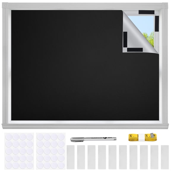 Ikoopy Blackout Curtain Portable No Drill Sunblock Heat Insulation Cuttable Temporary Window Shade for Travel RV Nursery Attic