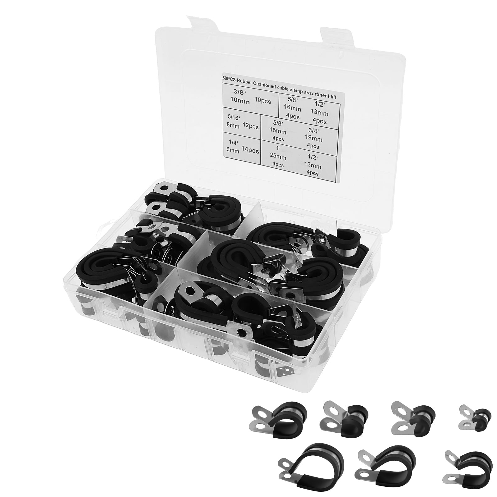 Ikoopy Cable Clamps Assortment Kit Versatile Easy to Use Stainless ...
