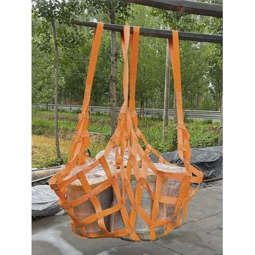 Ikoopy Cargo Hoisting Nets 1x1M Polyester Sling Hoisting Net 300 KG High Load Capacity Cargo Hanging Net Wear Resistance Square Mesh Cargo Hoisting Nets for Loading and Unloading Cargo