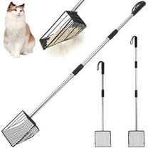 Ikoopy Chicken Poop Scooper Metal Chicken Litter Scooper Handle Adjustable Heavy Duty Sifting Shovel Cleaning Tool for Chick Pet Cat Dog