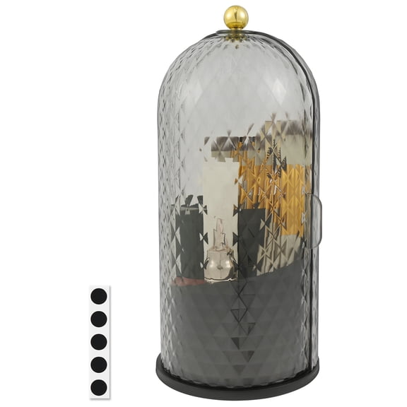 Ikoopy Concealed Toothbrush Holder 360° Rotating Makeup Brush Organizer Dustproof Cosmetic Brush Container for Toothbrush Lipstick Vanity