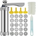 thumbnail image 1 of Ikoopy Cookie Press Kit DIY Cookie Press Decorating Kit Detachable Cookie Decorating Press with 4 Icing Nozzles and 20 Cookie Molds Reusable Dessert Decorating Syringe Set Cookie Maker Pres, 1 of 10