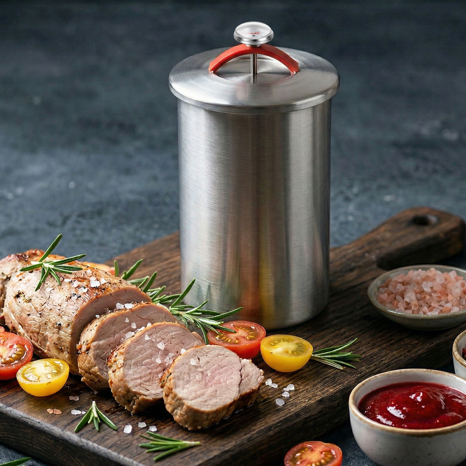 Ikoopy Deli Meat Press Mold Make Your Own Healthy Homemade Ham with This Stainless Steel Lunch Meat Press Our Ham Maker Includes Thermometer