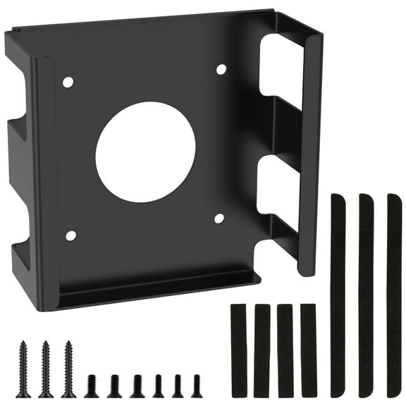 Ikoopy Under Desk Mount Bracket Carbon Steel Under Desk Laptop Mount with Shock Absorbing Strips Effective Protection Monitor Holder Rack Compatible with Mini M4/M4 Pro