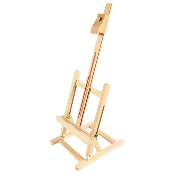Ikoopy Desktop Art Easel Foldable Tabletop Easel Stand Height and Angle Adjustable Wooden Small Easel Portable Mini Desktop Easel for Studio Classroom Outdoor Sketching