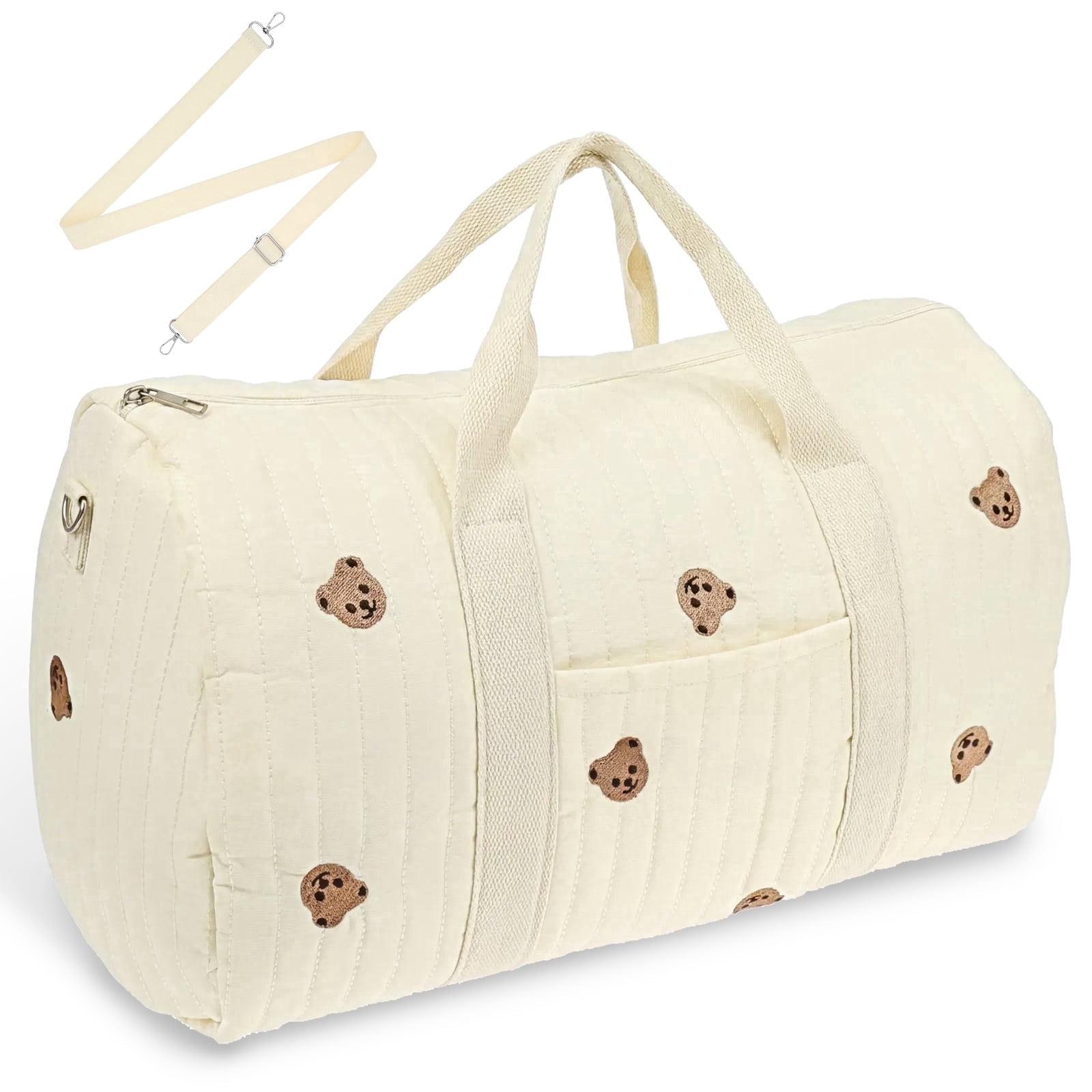 Ikoopy Diaper Bag Tote，Diaper Tote Bag Foldable Baby Diaper Bag Tote with Wide Opening and Smooth Zipper for Clothing Personal Items