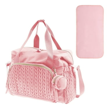 Qenwkxz Diaper Bag Tote Sturdy Kids Diapers Bag Versatile Traveling Diaper Bags Portable Baby Bag with Pacifier Case Easy to Clean Mom Hospital Bag for Babies