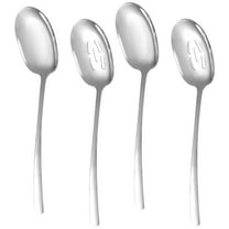 Ikoopy Dinner Restaurant Serving Spoons Set Slotted Serving Spoons Catering Serving Utensils Rust-Resistant Silverware Spoons Set for Gift