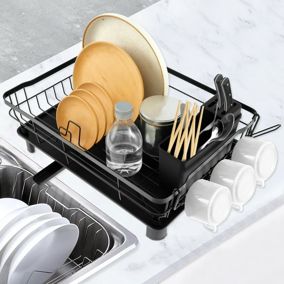 Simplehuman Kitchen Steel Frame Dish Rack With Swivel Spout