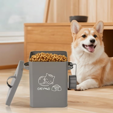 Ikoopy Dog and Cat Food Storage Container Large Capacity Solid Pet Food Container Practical Dog Treat Holder Organizer for Home