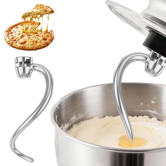 Ikoopy Dough Hook Attachment Dishwasher Safe Kneading Attachment Stainless Steel Dishwasher Safe Dough Hook for 5 and 6 Quart Tilt Head Stand Mixer