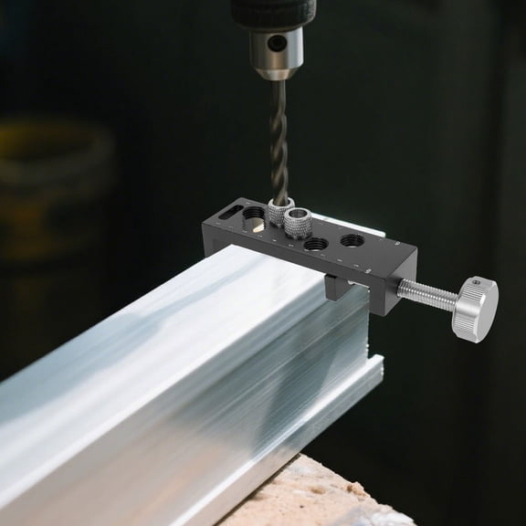 Ikoopy Efficient Aluminum Profile Drill Guide Aluminium Outline Drilling Tool Set Compatible with 20 30 40 60 90 Series Aluminum Profile Enduring Drilling Jig for Engineer