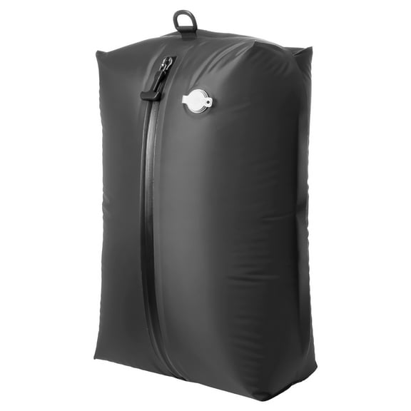 Ikoopy Enduring Black Vacuum Bag for Travel Reusable Wear Resistant Vacuum Seal Case Lightweight Empty Space Compression Bag for Suitcase Backpack