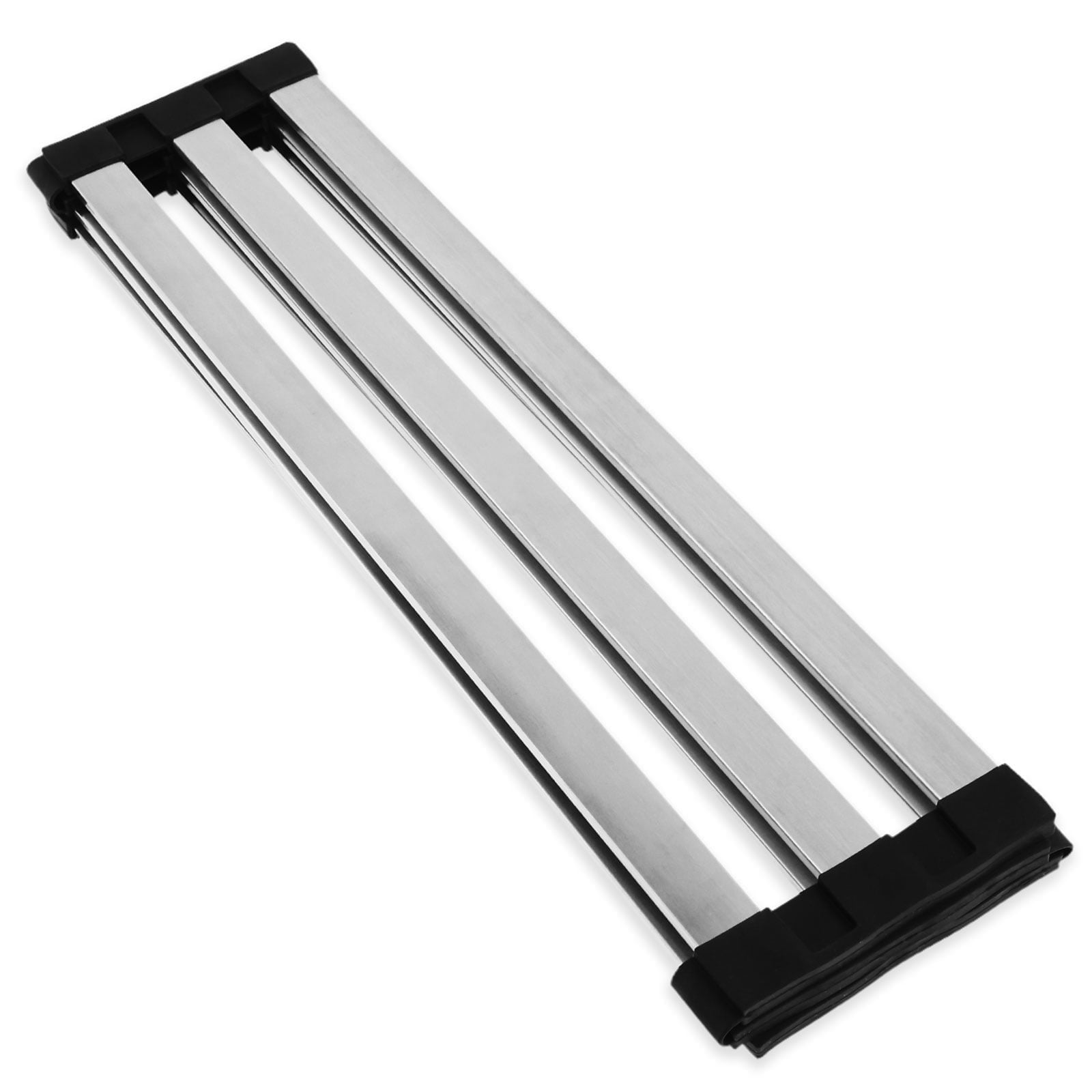 Ikoopy Foldable Roll Up Dish Drying Rack Multipurpose Silicone and Stainless Steel Over Sink Drying Rack for Home Kitchen Sink Counter