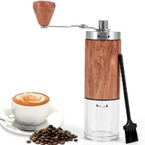 Ikoopy Hand Crank Coffee Grinder Adjustable Manual Coffee Bean Mill Portable Stainless Steel Grinder with Foldable Handle Easy to Use for Home Office
