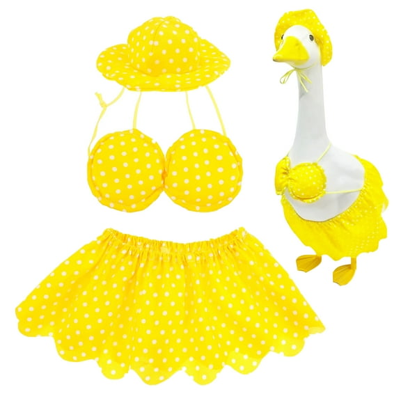 Ikoopy Hawaiian Porch Goose Outfit Washable Summer Lawn Goose Statue Clothes Cute Decoration for Party Yard Decor Present