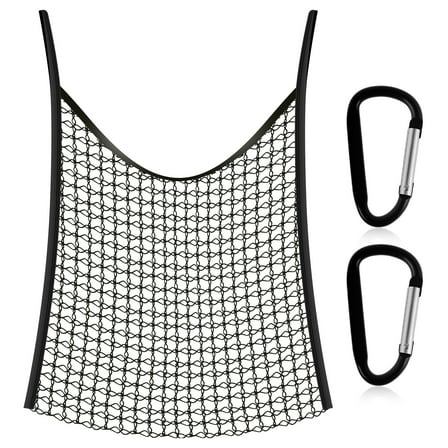 Ikoopy Hay Net Soft Polyester Slow Feed Hay Bag with 2 Hooks Knotless Hay Feeder Multifunctional Hanging Hay Feeder Bag for Stall Trailer Wall Fence