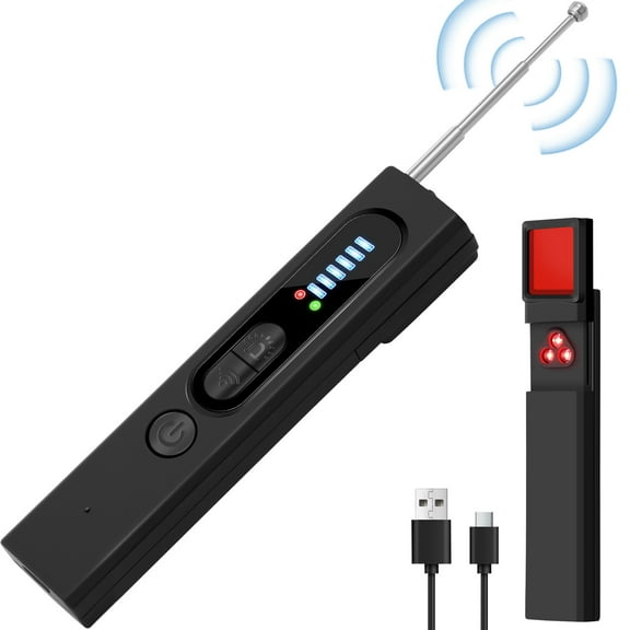 Ikoopy Hidden Camera Detector Portable RF Signal Finder Rechargeable GPS Tracker Detector 6 Levels Sensitivity for Hotel