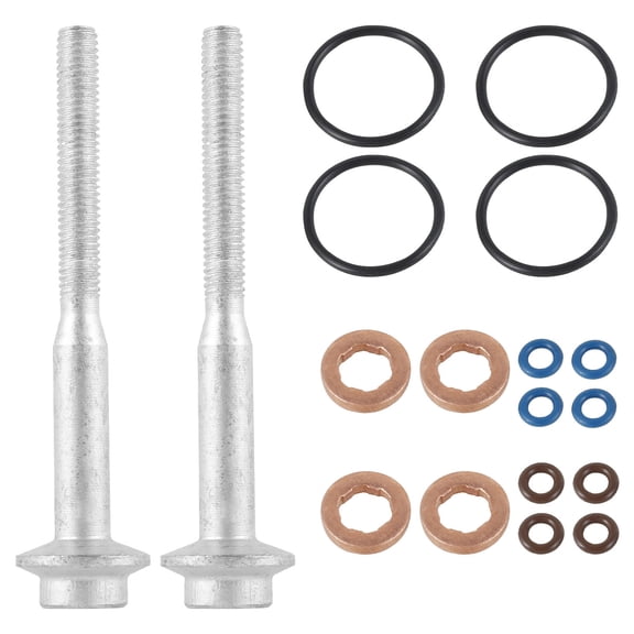 Ikoopy Injector Seal and Bolt Set Compatible with A3 8P1 1.6 TDI 66 kW 90 PS Fuel Injection Sealing Kit Injector Seal O Ring Kit Rubber Injector Seal Repair Kit Replacement