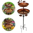 thumbnail image 1 of Wekvgz Iron Feeding Bird Bath Spike With 5 Pronged Base Decorative Rust Resistant Bird Feeder Standing Bath for Outdoor Garden Patio Yard Lawn, 1 of 13