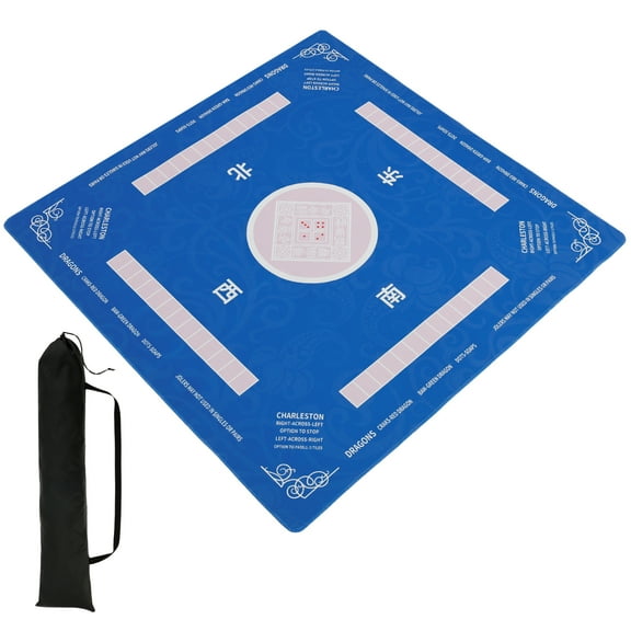 Ikoopy Large Size Rubber Mahjong Table Mat for Board Games Versatile Foldable Noise Reduction Mahjong Mat With Anti Slip Bottom for Poker Card Games Tile Games