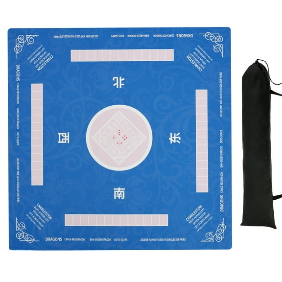 Ikoopy Large Size Rubber Mahjong Table Mat for Board Games Versatile Foldable Noise Reduction Mahjong Mat With Anti Slip Bottom for Poker Card Games Tile Games
