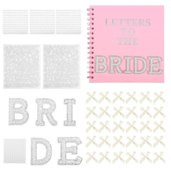 Ikoopy Letters To The Bride Scrapbook Kit 8 Inch Creative DIY Blank Bride Scrapbook Wedding Memory Book Photo Album 20 Pages for Wedding