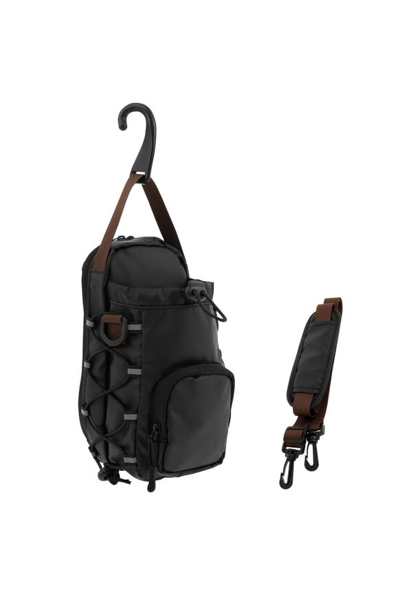 Magnetic Gym Bag for Men and Women Magnetic Water Bottle Holder with Handle and Adjustable Shoulder Strap for Travel Work Sports Black