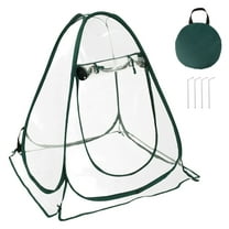 Ikoopy Mini Greenhouse Waterproof Pop Up Greenhouse Clear PVC Greenhouse Cover with Nails and Carrying Bag Portable Small Greenhouse for Outdoor Fruits Shrubs Vegetables