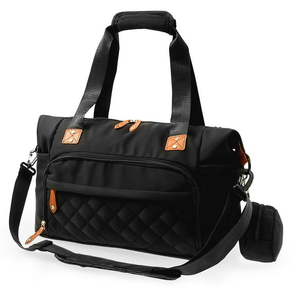 Ikoopy Oxford Cloth Baby Changing Bag Large Capacity Nappy Tote Bag with Removable Shoulder Strap Easy Access Diaper Handbag for Camping