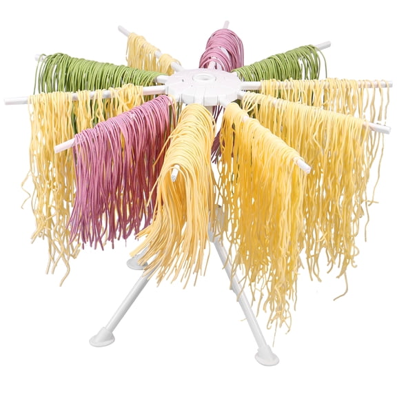 Ikoopy Pasta Drying Rack 10 Arms Foldable Pasta Dryer Rack Portable Noodle Drying Stand Stable Spaghetti Noodle Dryer Household Noodle Hanging Rack Fast Set-Up Easy Storage Reusable Home Kitchen