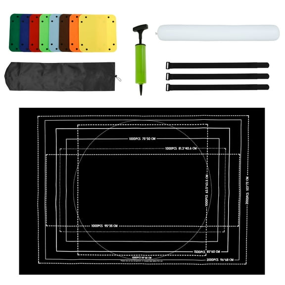 Ikoopy Piece Puzzle Mat Roll Up Portable Jigsaw Felt Mat Smooth Surface Puzzle Saver Mat Easy to Use Roll Up Jigsaw Puzzle Mat with 6 Sorting Trays for Puzzles Kids