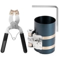 thumbnail image 1 of Ikoopy Piston Ring Compressor Tool Portable Car Engine Piston Ring Installer Removal Kit Adjustable Sizes From 2-1/8 Inch to 7 Inch Complete Piston Ring Compressor Kit with Piston Installer Pliers, 1 of 10