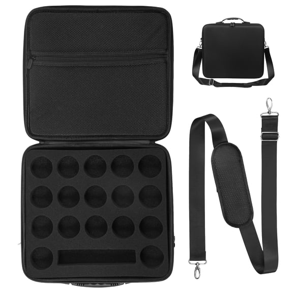 Ikoopy Pool Ball Case Large Capacity Billiard Ball Case with Handle and Adjustable Shoulder Strap for Home Outdoor Traveling Club