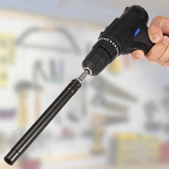 Ikoopy Power Nut Driver 9inch Nut Runner Hollow Socket with 1/2inch Connecting Rod Long Bolt and Ductwork Power Nut Driver for Overhead Fastening 0.55in Black