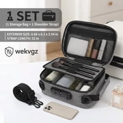 Smell Proof Bag with Combination Lock, Carbon Lined Odorless Stash Box for Travel and Privacy, 8.6x6.3x3.9 in