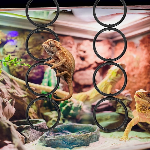 Ikoopy Snake Climbing Chain Toy Ball Python Enrichment Hoop Corn Snake Enrichment Toy Suitable for Various Kinds of Small Reptiles