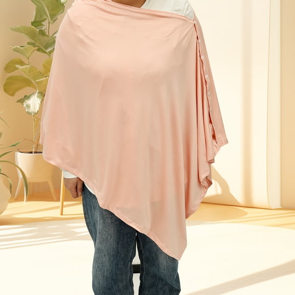 Ikoopy Solid Color Nursing Cover for Home Travel Multipurpose Breathable Baby Car Seat Canopy for Women Baby