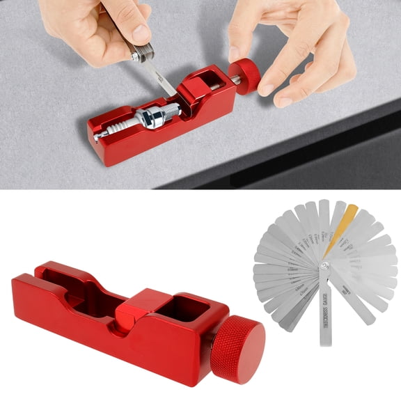 Ikoopy Spark Plug Gap Tool with Feeler Gauge Aluminum Alloy Universal Spark Plug Gapper Adjustment Tool for 10/12/14/16 mm