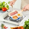 thumbnail image 1 of Ikoopy Square Divided Pan Multipurpose Sturdy Grill Skillet Steak Pan Anti Slip Aluminium Square Big Grill Skillet for Home Cooking, 1 of 10