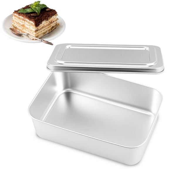 Ikoopy Stainless Steel Bread Loaf Pan with Lid Cake Mould Rectangle Loaf Pan Multipurpose Baking Bakeware for Baking Bread Party Dessert