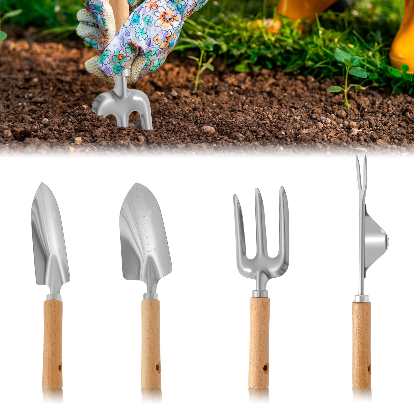Rolson Stainless Steel Hand Weeder – Garden Tool With Ash Handle & Wrist Strap - View #6