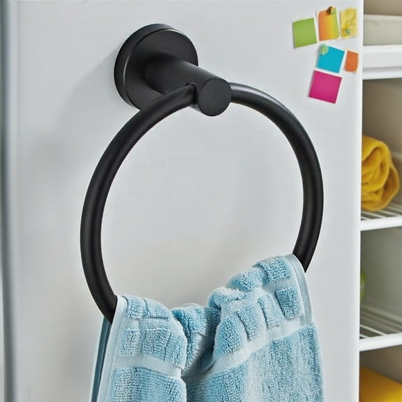 Ikoopy Stainless Steel Magnetic Towel Ring Versatile Rust Resistant Fridge Towel Hanging Ring for Kitchen Stove Oven Dishwasher Laundry Washing Machine