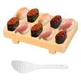 thumbnail image 1 of Ikoopy Sushi Rice Making Mold Plastic 10 Grid Rice Ball Mold Maker Nonstick Sushi Press Tool with Rice Spoon Easy Demold for Home Picnic, 1 of 11