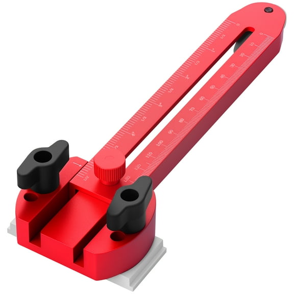 Ikoopy Thin Rip Jig Aluminum Alloy Table Saw Jig Guide Adjustable Thin Rip Table Saw Jig Multifunctional Practical Table Saw Guide Fit for 3/8" x 3/4" and 1/4" x 3/8" T Slot