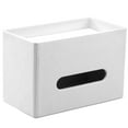 thumbnail image 1 of Ikoopy Tissue Box Cover Rectangular Tissue Box Holder with Storage Tray PU Leather Facial Paper Organizer Stylish Napkin Dispenser for Desk Countertop Office Bathroom, 1 of 11