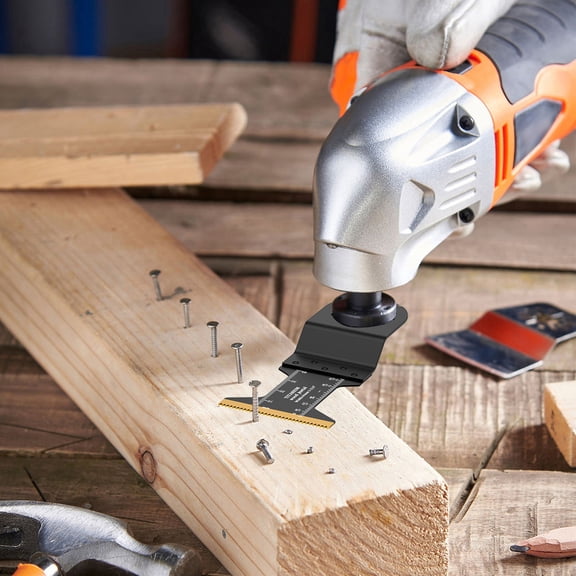 Ikoopy Titanium Oscillating Saw Blade Efficient Cutting Titanium Oscillating Multitool Blade Wear Resistant Cutting Disc for Wood