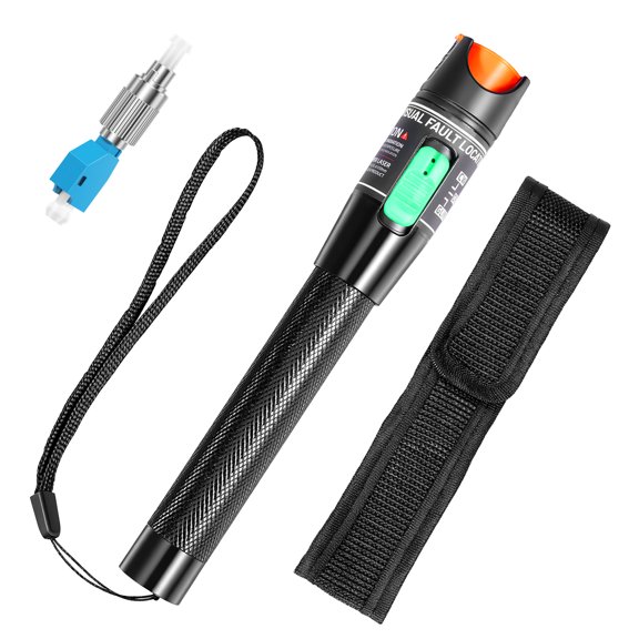 Ikoopy Visual Fault Locator 30KM VFL Fiber Optic Tester Kit Include Single Mode 9/125um FC Male to LC Female Adapter Fiber Optic Light for Network Cable (Battery not Included)